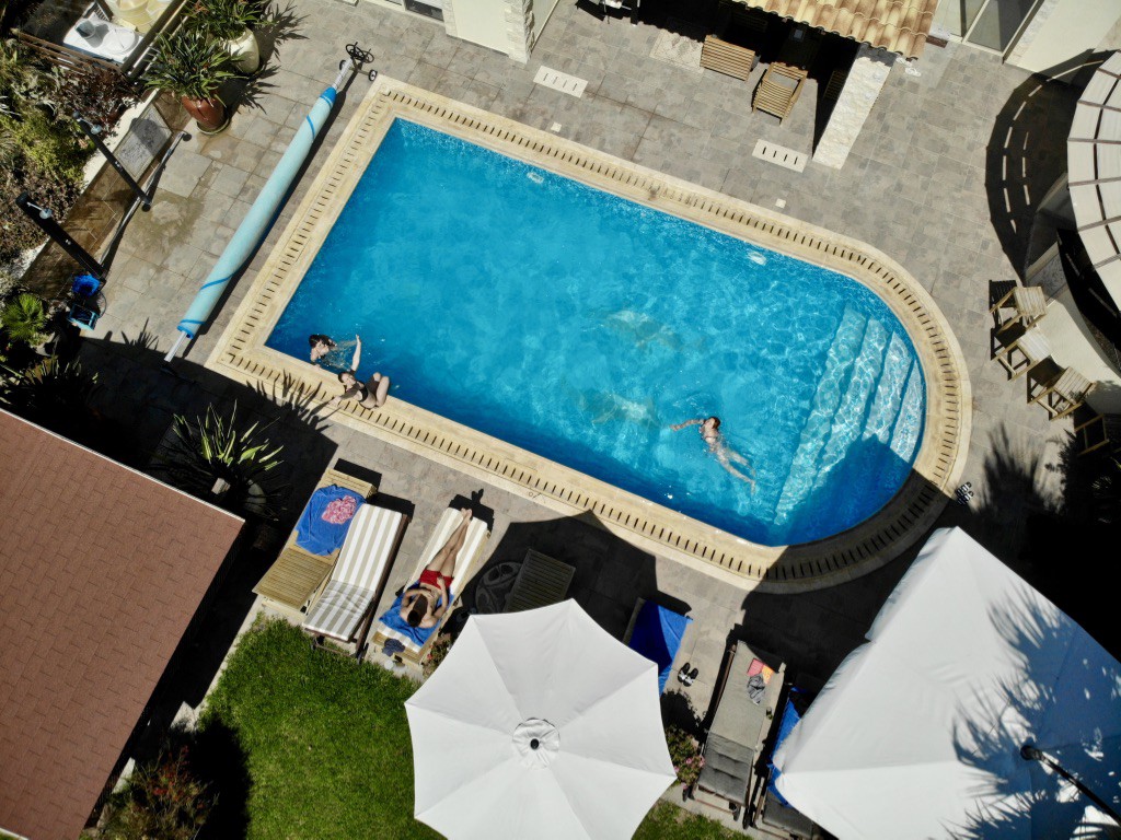 Aerial image of the villa