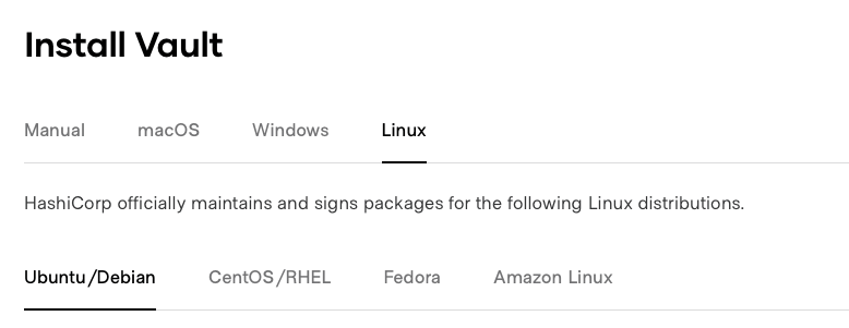 Tabs on Hashi Documentation