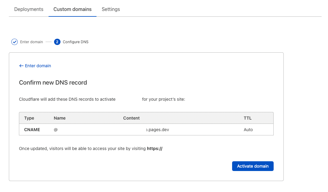 cloudflare connect custom domain
